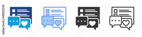 Feedback icon set multiple style collection