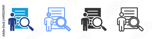 Audit icon set multiple style collection