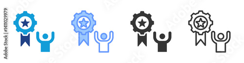 Success icon set multiple style collection