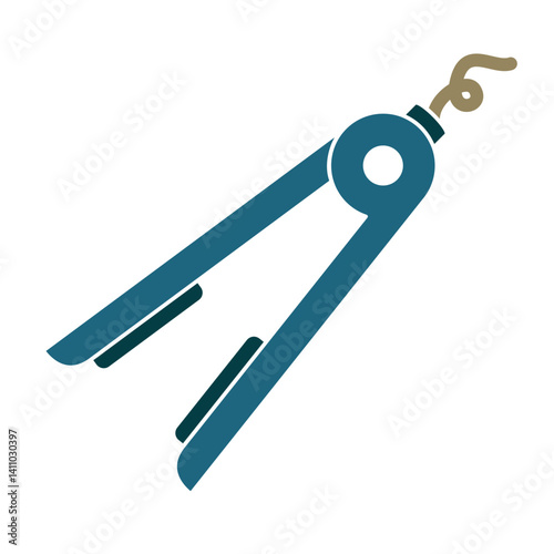 hair straightener icon, simple flat style, illustration, logo sign symbol pictogram template, for ui or ux isolated on white for mobile app, editable