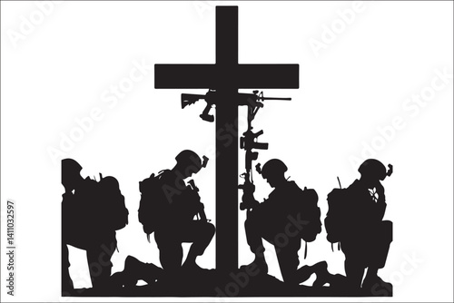 Memorial Day Heroes: Patriotic Soldier Silhouette
