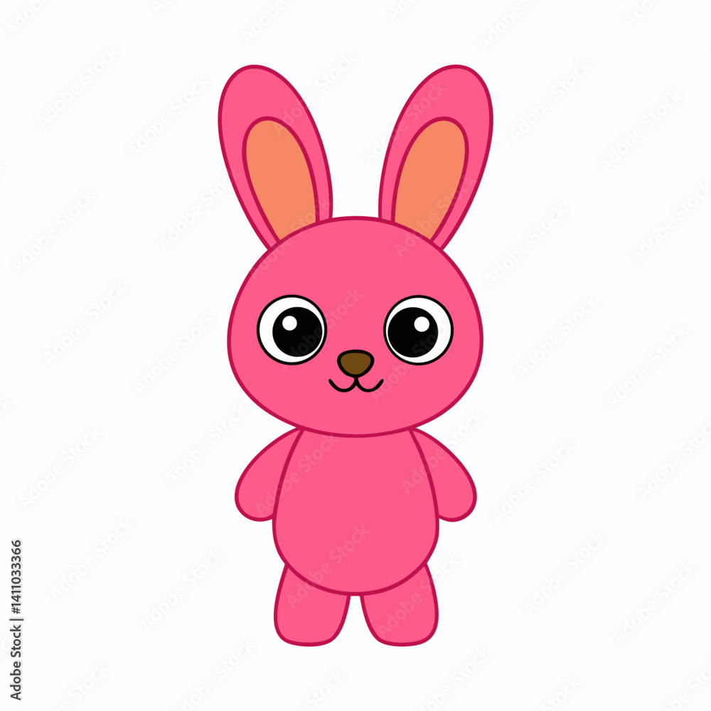 Obraz premium cartoon characters Bunny isolated on white background