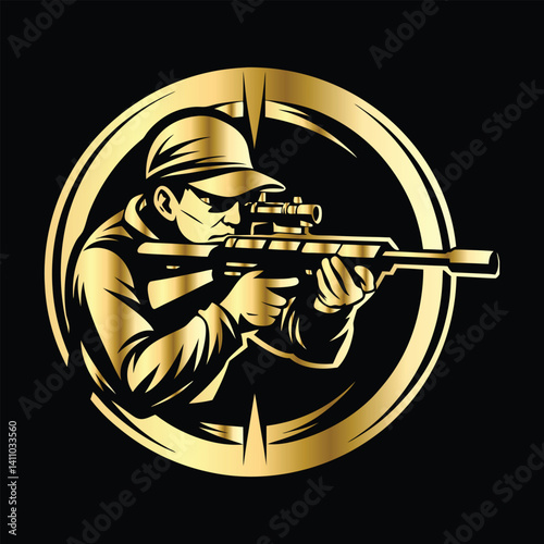Army Logo Emblem Set – Tactical Combat Badges Featuring Artillery Units, Snipers, Infantry Patrols & Military Specialists with Machine Gun, Rocket Launcher & Service Rifle Designs.