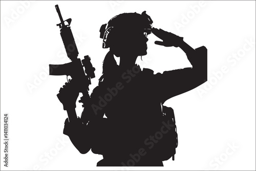 Memorial Day Heroes: Patriotic Soldier Silhouette