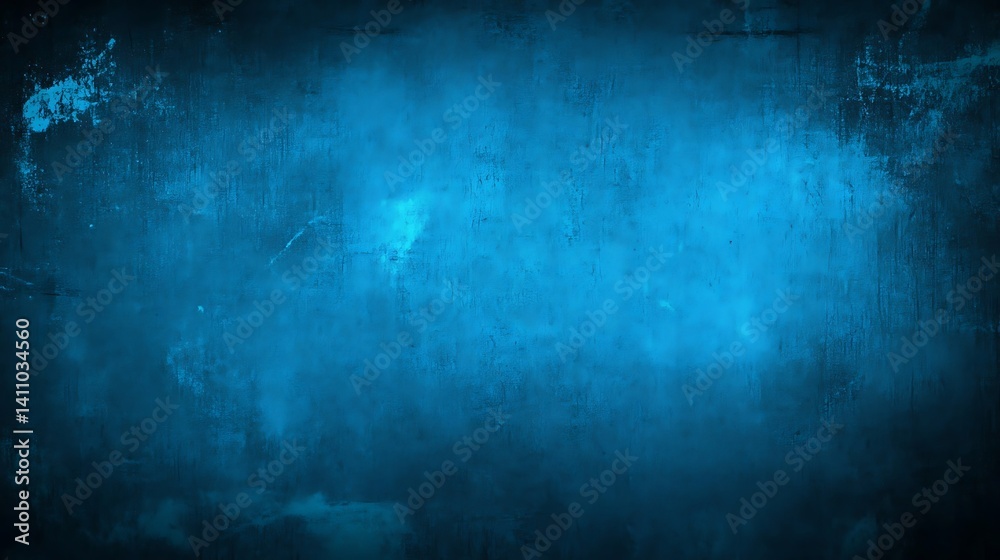 Fototapeta premium Dramatic Textured Blue Backdrop: Abstract Grunge with Atmospheric Depth