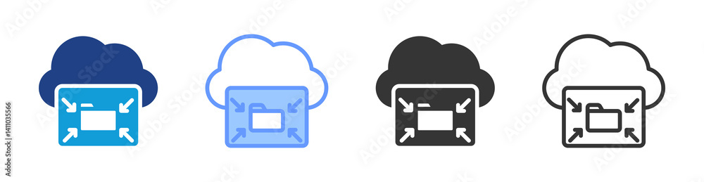 Data Minimization icon set multiple style collection Data Minimization icon set multiple style collection