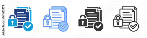 Compliance icon set multiple style collection