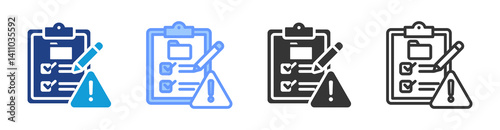 Risk Assessment icon set multiple style collection