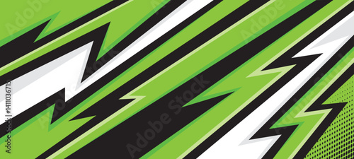 abstract geometric modern green stripes car decal geometric design decoration.vector illustration eps10