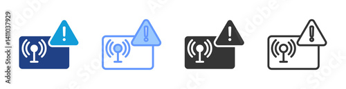 Intrusion Detection icon set multiple style collection