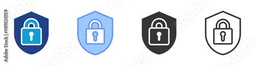 Ssl icon set multiple style collection