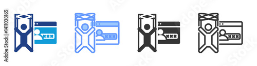 Slave Control icon set multiple style collection