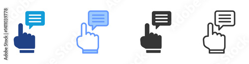 Instruction icon set multiple style collection