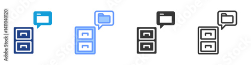 Repository icon set multiple style collection