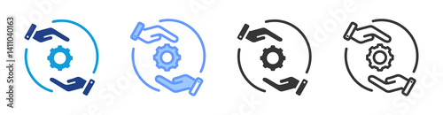Skill Transfer icon set multiple style collection