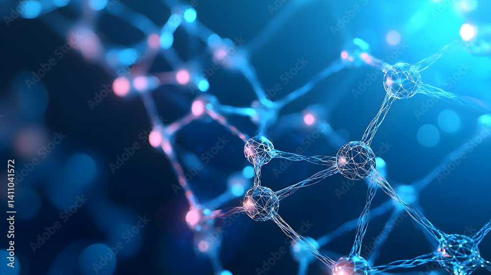 Abstract Network Structure with Blue and Pink Connections Abstract Network Structure with Blue and Pink Connections