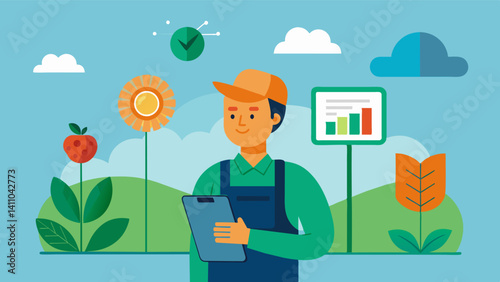 By implementing digital crop traceability farmers can improve their operational efficiency reduce costs and ultimately increase their profits.. Vector illustration