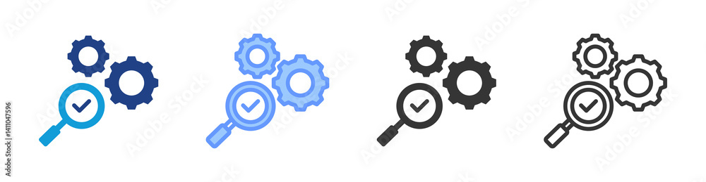 Inspection icon set multiple style collection Inspection icon set multiple style collection
