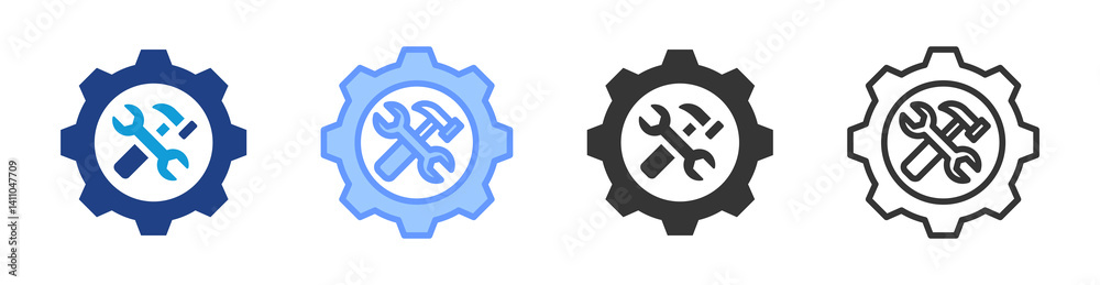 Maintenance Management icon set multiple style collection Maintenance Management icon set multiple style collection