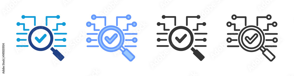 Ai Research icon set multiple style collection Ai Research icon set multiple style collection