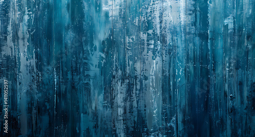 Blue metallic texture wall background, vertical lines of blue wall, wall texture, wall pattern, wall surface, seamless wallpaper.