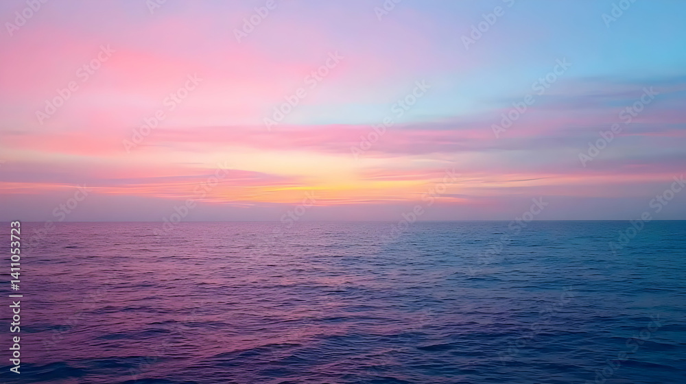 Fototapeta premium Pastel Sunset Over Calm Water