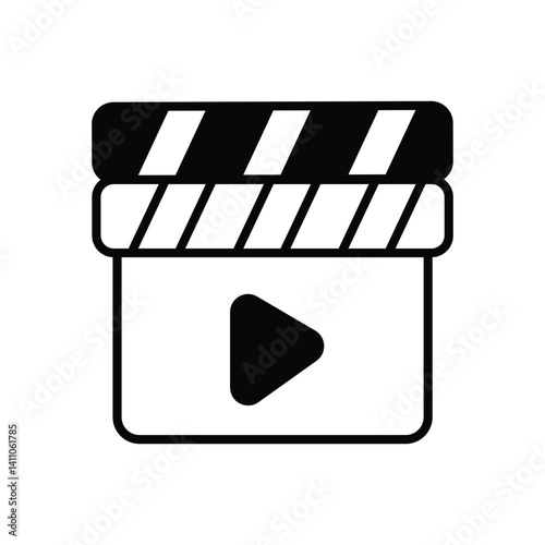 Clapperboard icon vector stock illustration
