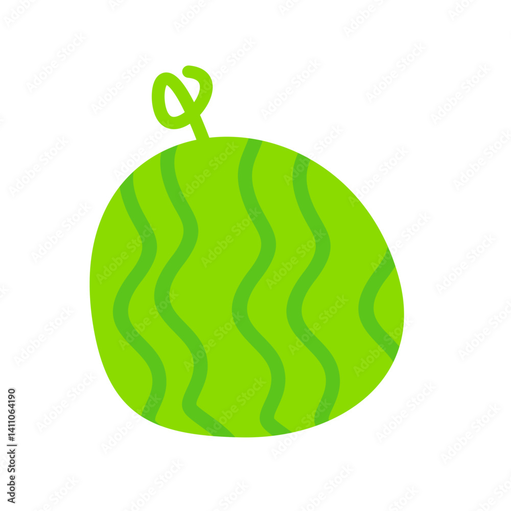 Cute watermelon vector icon
