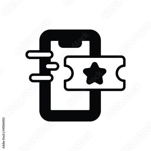 Online Tickets icon vector stock illustration
