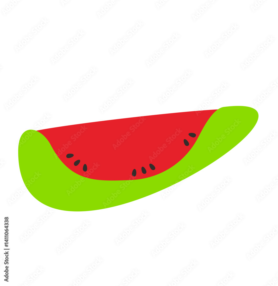 Cute watermelon vector icon