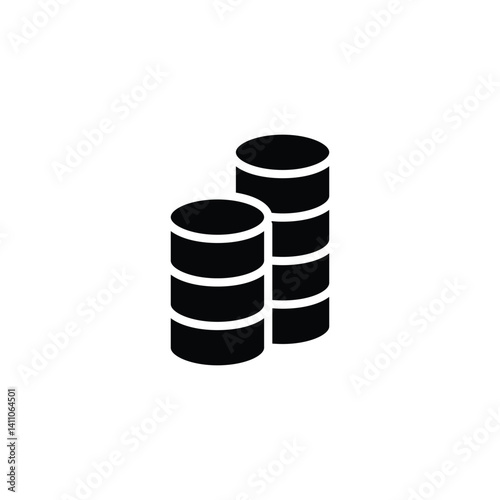 stacks of coins solid icon vector design good for web or mobile app
