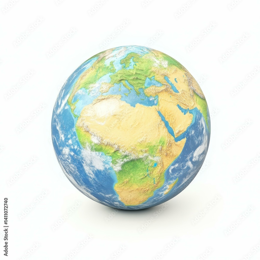 A striking globe showcasing the Earth, isolated on a clean white background, perfect for educational or decorative use. A striking globe showcasing the Earth, isolated on a clean white background, perfect for educational or decorative use.