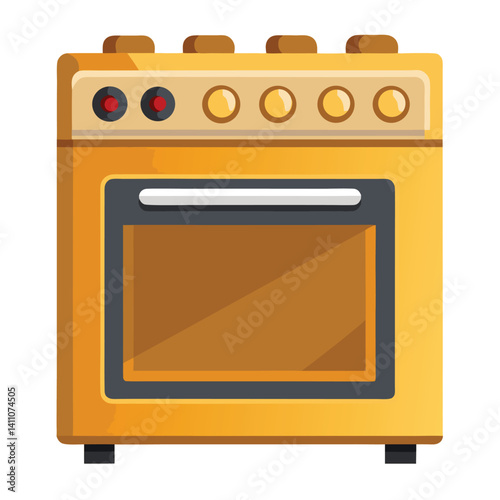 Modern oven vector art illustration