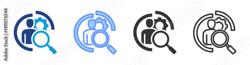 Resource Utilization icon set multiple style collection