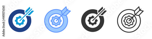 Effectiveness icon set multiple style collection