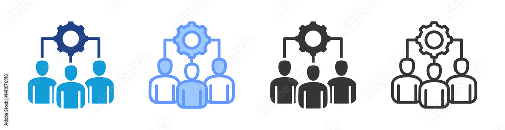 Human Resource Management icon set multiple style collection Human Resource Management icon set multiple style collection