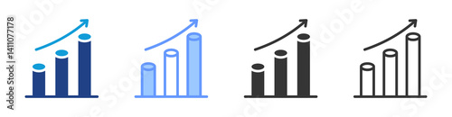 Scalability icon set multiple style collection