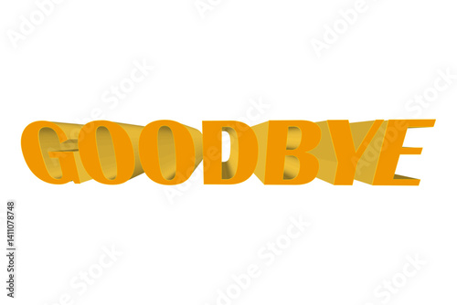 GOODBYE（さよなら）のシンプルなロゴマーク
