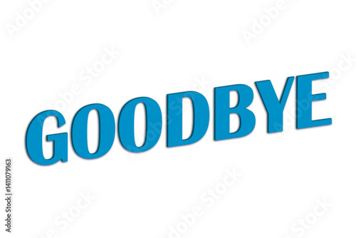 GOODBYE（さよなら）のシンプルなロゴマーク
