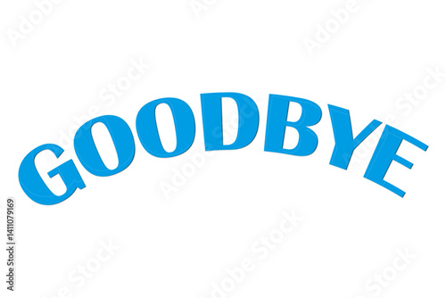 GOODBYE（さよなら）のシンプルなロゴマーク
