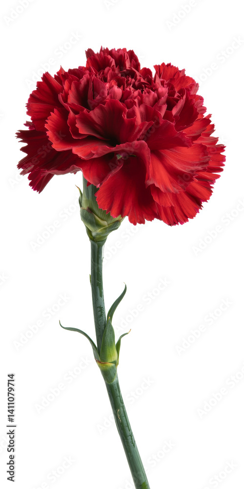 red carnation flower isolated on white background red carnation flower isolated on white background