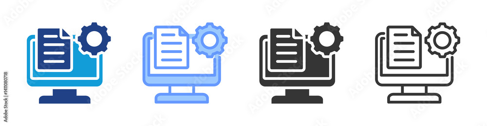 Software icon set multiple style collection Software icon set multiple style collection