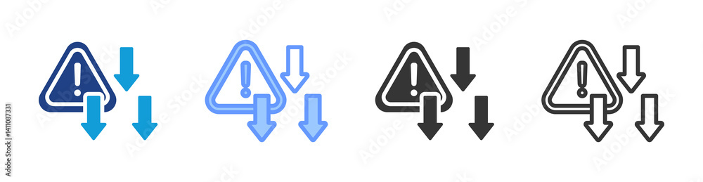 Risk Reduction icon set multiple style collection Risk Reduction icon set multiple style collection