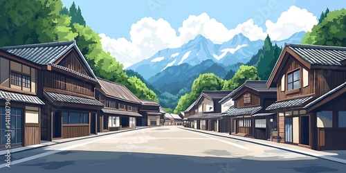 Traditional Japanese Wooden House in Kyoto