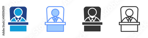 Boss icon set multiple style collection