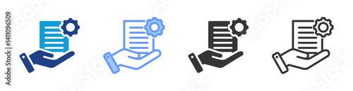 Proposal Document icon set multiple style collection