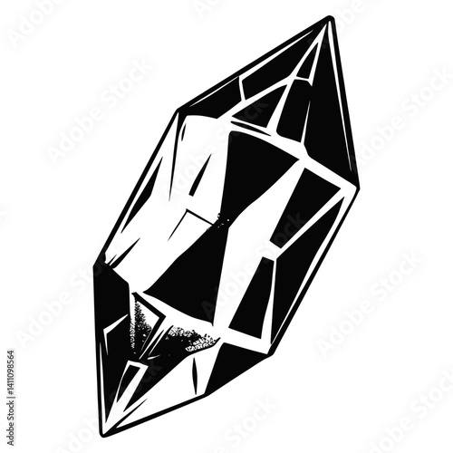 Individual diamond crystal illustration accessories vector
