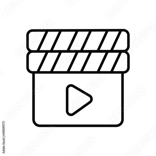 Clapperboard icon vector stock illustration