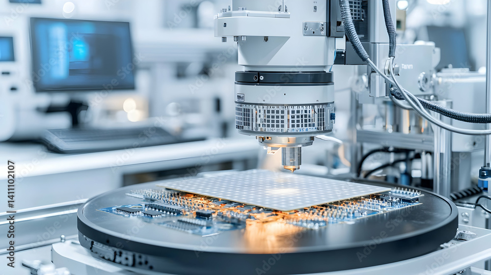 Modern Chip Manufacturing Process In A Clean Room
