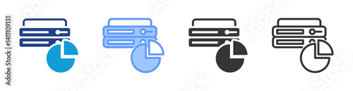 Disk Usage icon set multiple style collection